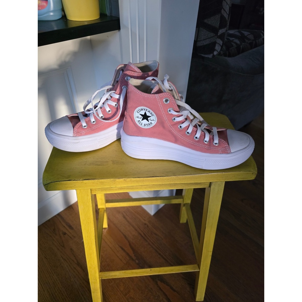 Converse Chuck Taylor All Star Move Platform High Top Pink A06136C Womens 9